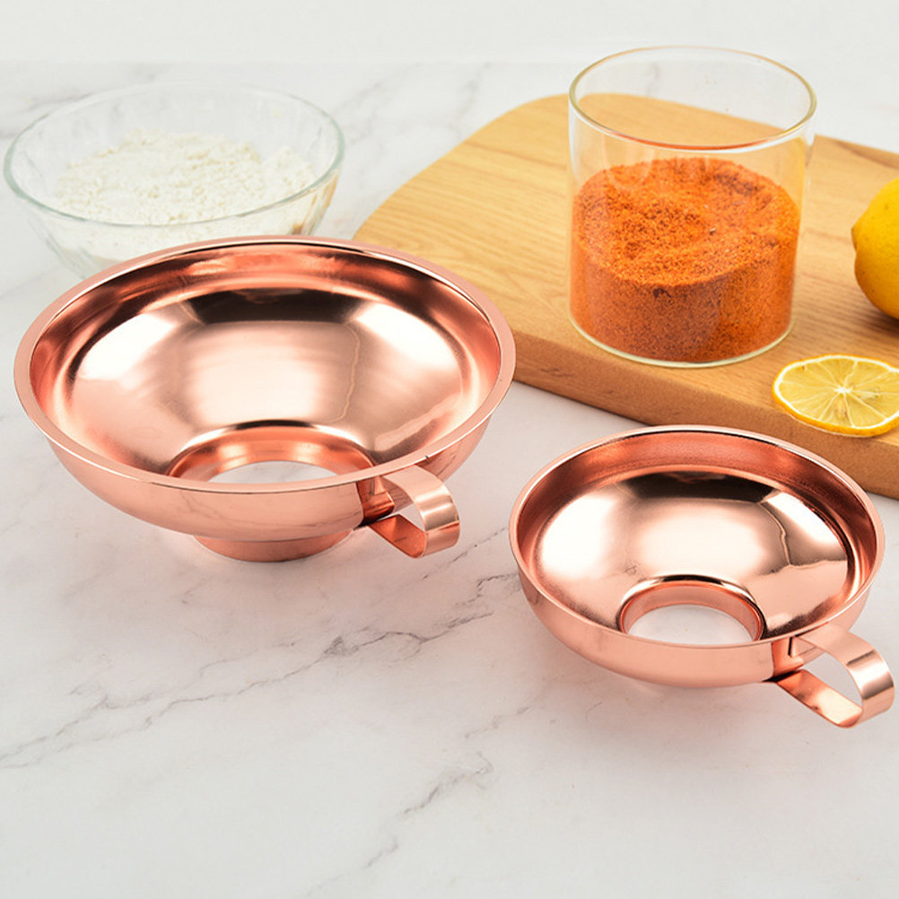 Kitchen Gadgets Gold - 1 buah corong baja tahan karat