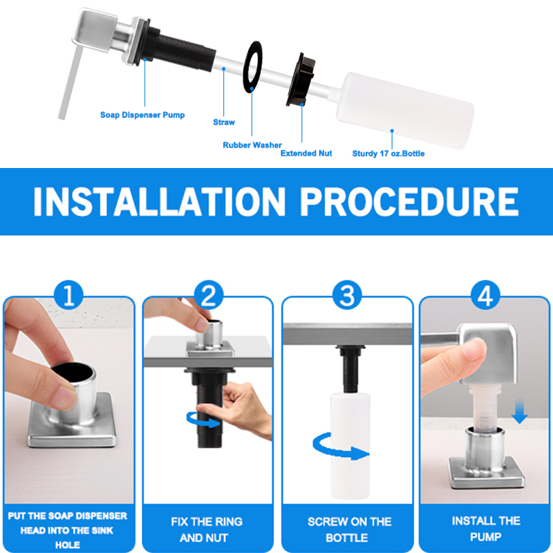 Dispenser Sabun Nikel/Hitam/Em - Kitchen Gadgets Gold ulasan dan harga