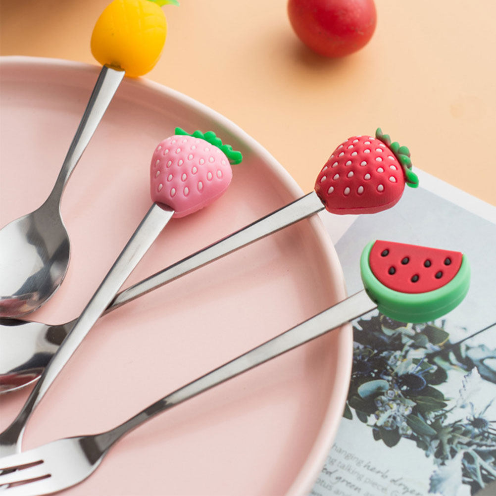 4 Buah Garpu Buah Baja Tahan K - Kitchen Gadgets Gold ulasan dan harga